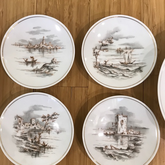 Handcrafted Handgemalt Plates (6) - Picture 2 of 5